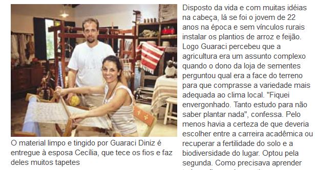 Revista  Globo Rural – Preservação – Em Perfeita Harmonia